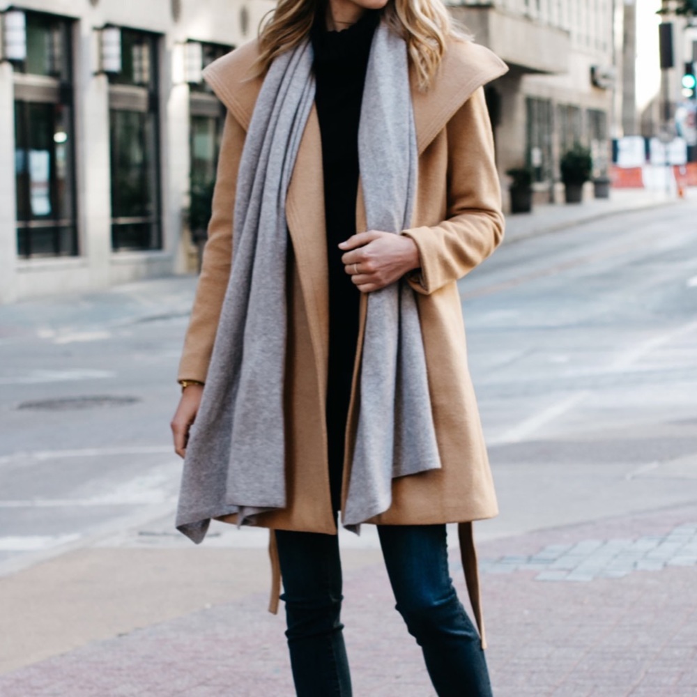 Ann Taylor Camel Wrap Coat